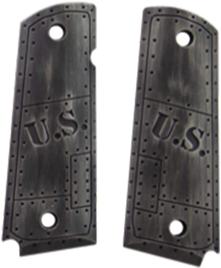 Hogue Govt. Model Aluminum - 1911 U.S. Green Distressed Grip