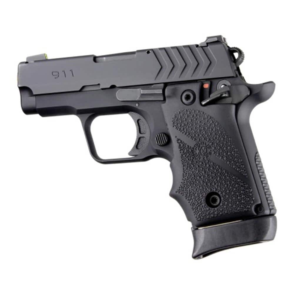 Hogue Overmolded Rubber Grip for Springfield 911 .380 Ambi Safety Black
