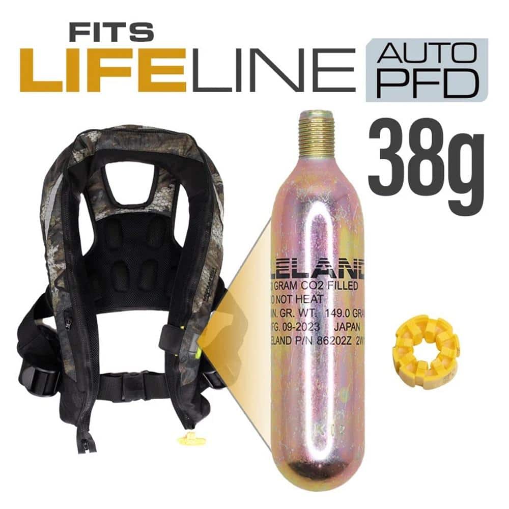 MOmarsh Lifeline Auto 38g Life Vest Replacement C02 Cartridge