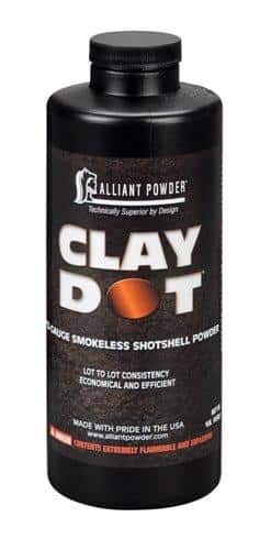 Alliant Clay Dot Smokeless Shotshell Powder / Light & Standard 12 ga. Target #4