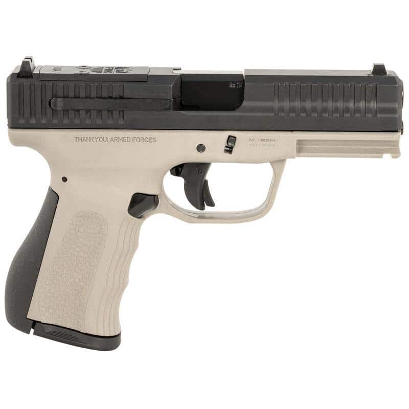 FMK Mach 9 Handgun 9mm Luger 10rd Magazine(1) 4" Barrel Optic Ready Titanium Grey Frame