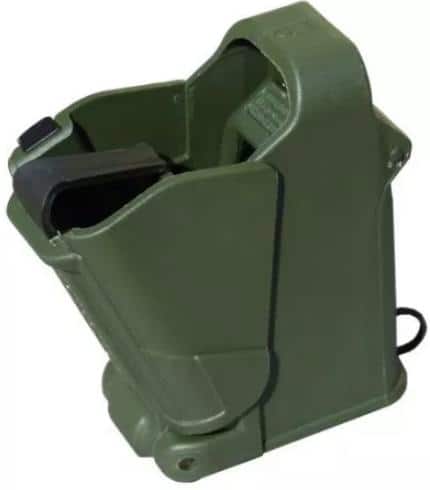 Maglula UpLULA Universal Pistol Mag Loader/Unloader 9mm TO .45 cal - Dark Green