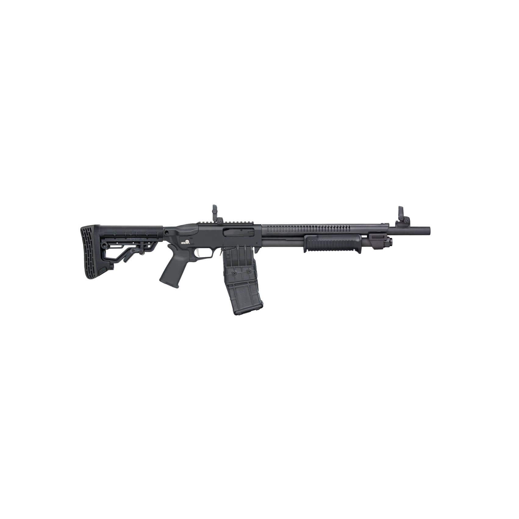 Mossberg 590M Shotgun 12ga 2-3/4" Chamber 10rd Magazine(1) 18.5'' Barrel Adjustable Stock Magpul MBUS Sights
