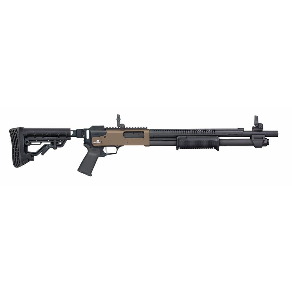 Mossberg 590R Shotgun 12 ga 2.75" Chamber 6rd Magazine 18.5" Barrel FDE