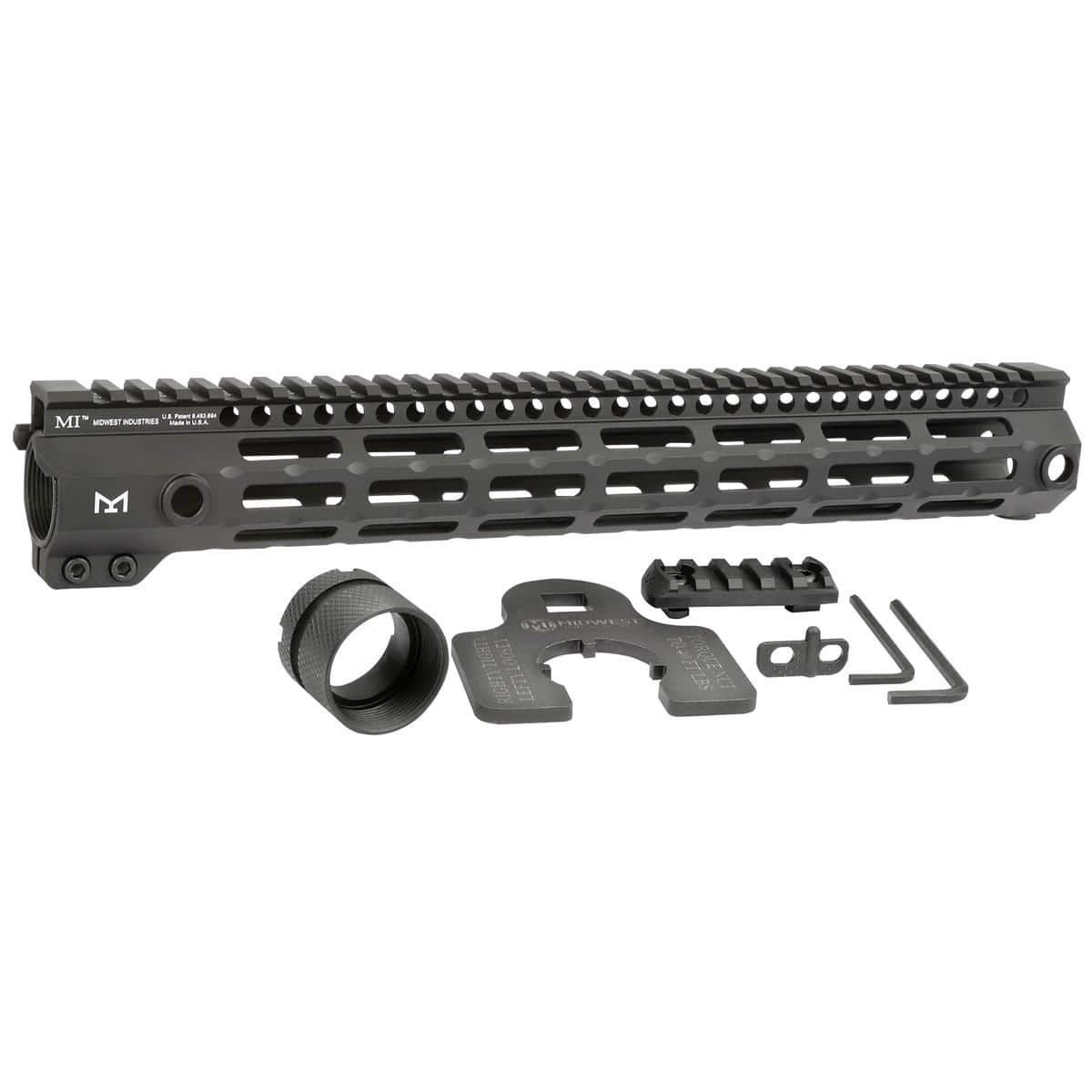 Midwest Industries One Piece Free Float Handguard 14" M-LOK Compatible Black