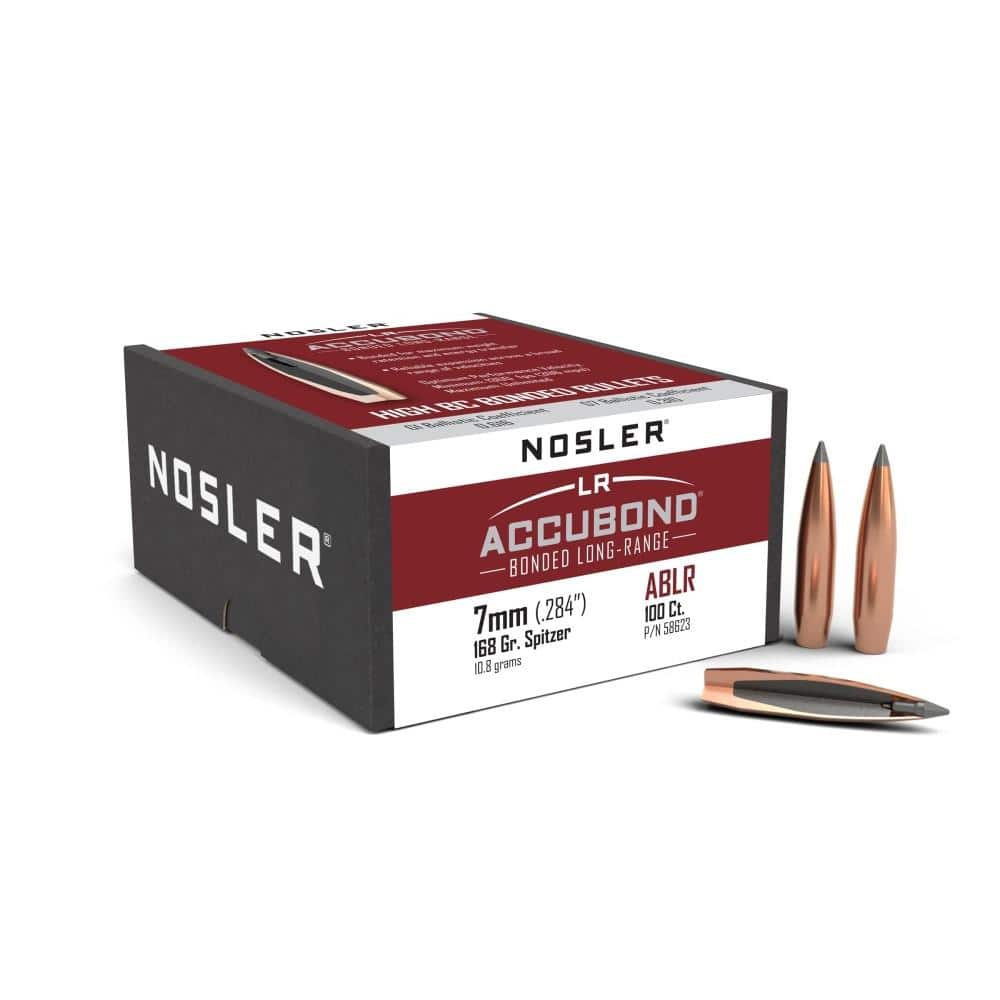 Nosler AccuBond Long Range Rifle Bullets 7mm .284" 168 gr SPT-ACB 100/ct