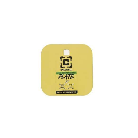 Caldwell AR500 1/4'' Rimfire/Handgun 5'' Square Gong Yellow