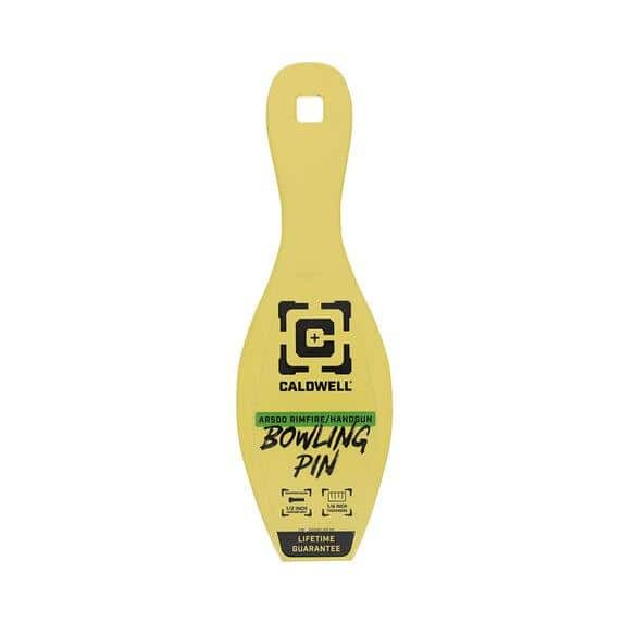 Caldwell AR500 1/4'' Rimfire/Handgun Bowling Pin Target Yellow