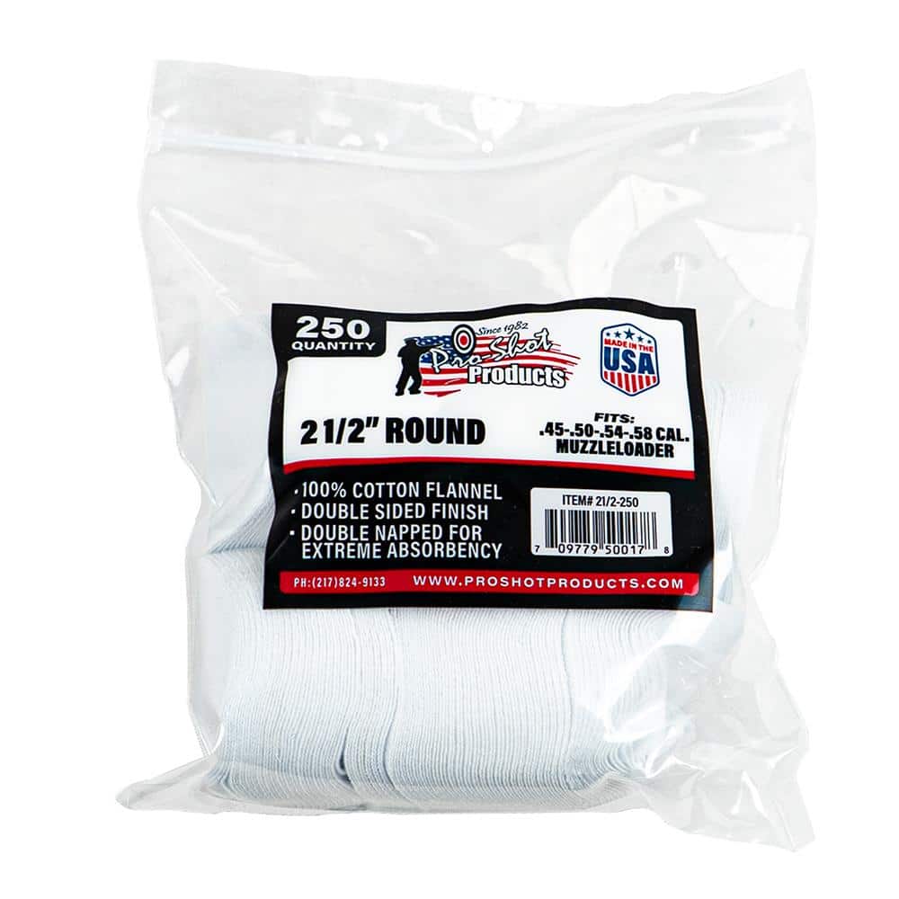 Pro-Shot 2 1/2" 100% Cotton Patches 250/ct