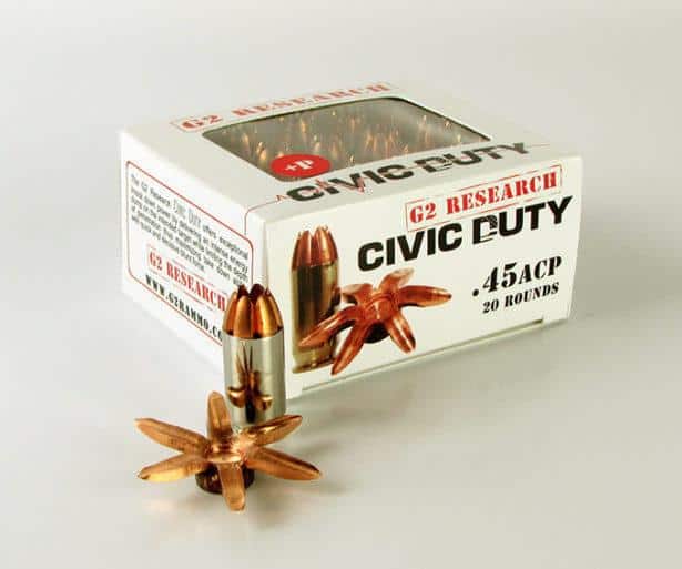 G2 Research Civic Duty Ammunition .45 ACP CHP 20/ct
