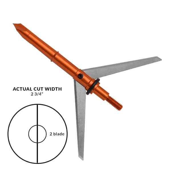 Dead Ringer Super-Freak Extreme Broadhead 100 Grain 2 Blade (w/ 2.75" Cut)