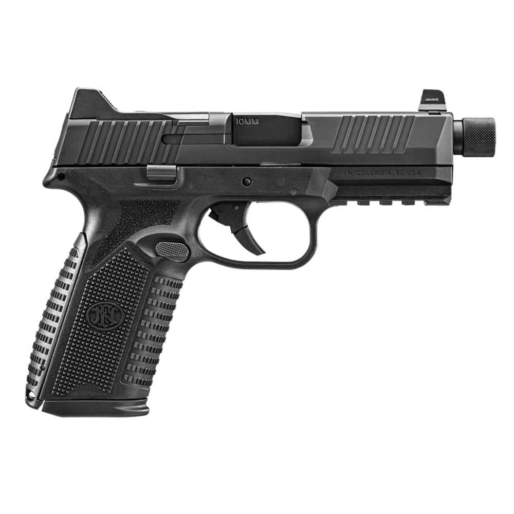 FN 510 Tactical Handgun 10mm 10rd Magazines (2) 4.71" Threaded Barrel Black NMS Night Sights
