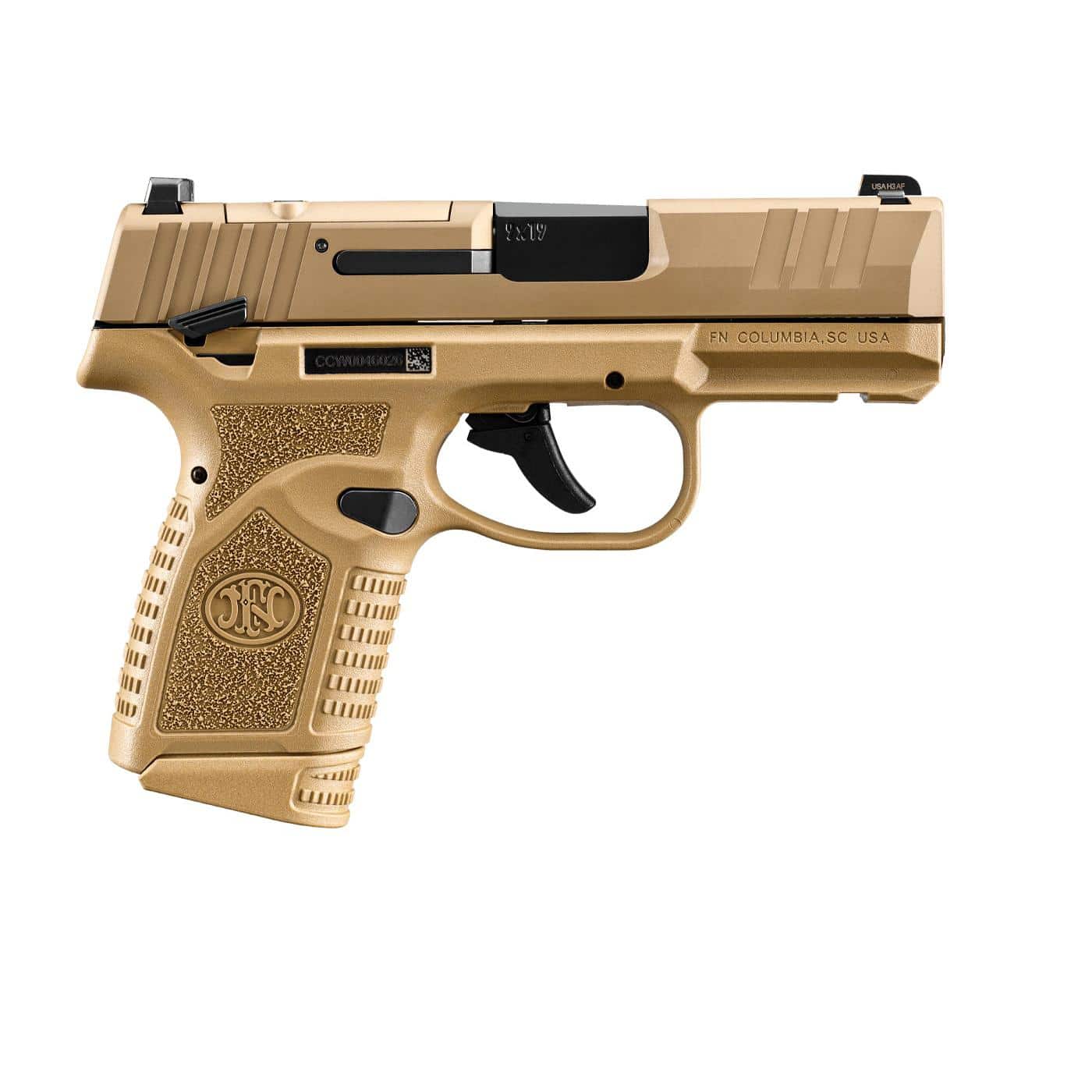 FN Reflex MRD Manual Safety Handgun 9mm Luger 11(1)&15(1)rd Magazines 3.3" Barrel FDE