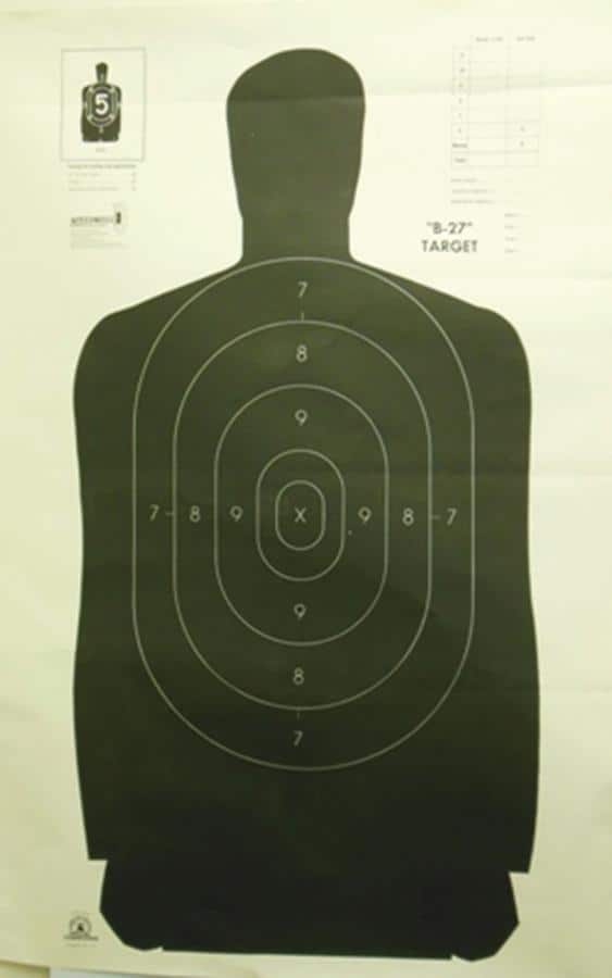 Speedwell Official NRA Police Qualification Silhouette Police Silhouette - Black - 50 yd. 24" X 45" 100/Pack