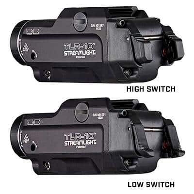 Streamlight TLR-10 Gun Light with Red Laser and Rear Switch Options 1000 Lumens
