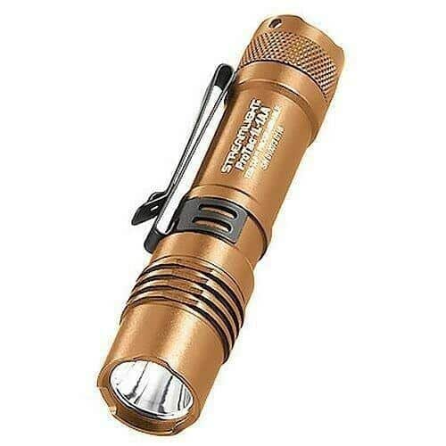 PROTAC 1L-1AA WITH LITHIUM ALKALINE BATTERIES AND HOLSTER - CLAM - COYOTE
