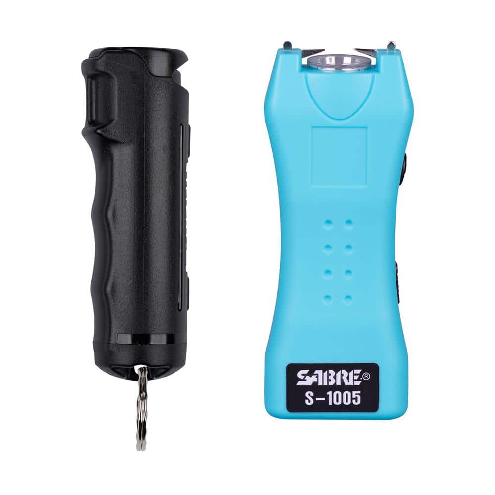 Sabre Pepper Spray and 2-in-1 Stun Gun Multi-Range Protection Pack Black Teal