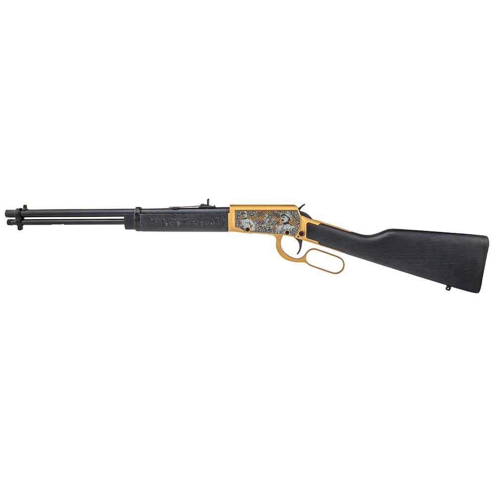 Rossi Rio Bravo Rough Riders/ Theodore Roosevelt Engraved PVD Gold Rifle .22 LR 15rd Capacity 18' Barrel Wood Stock