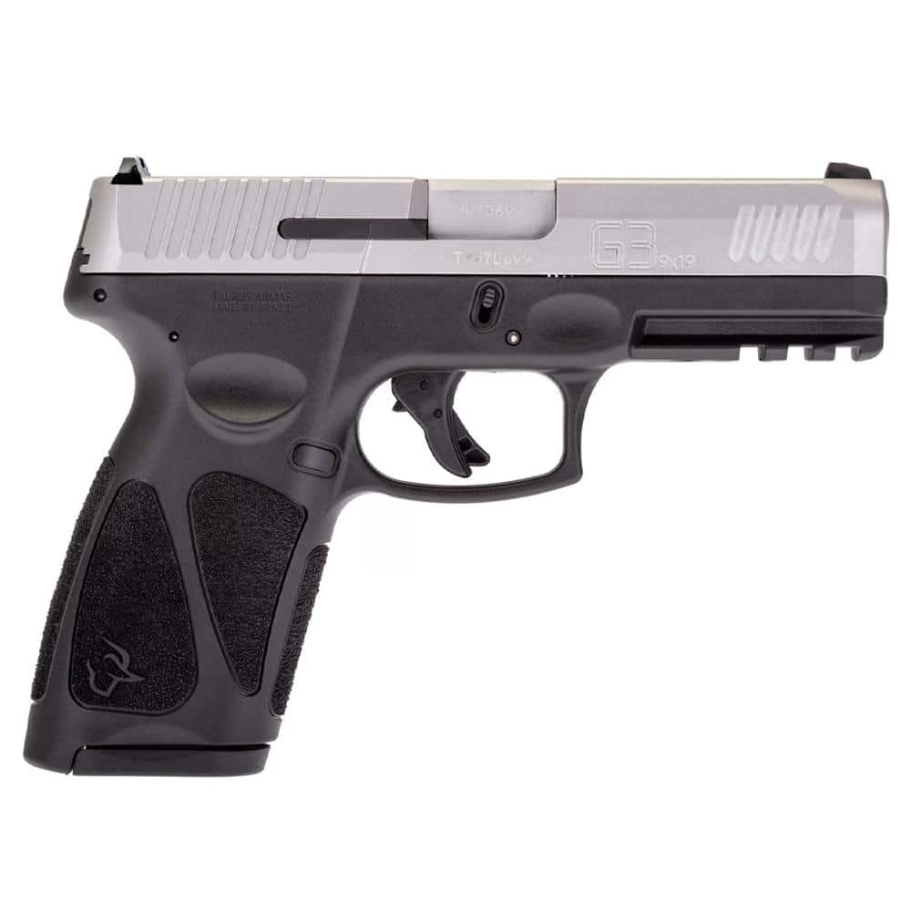 Taurus G3 Matte Stainless 9mm Luger Full Size 17rds Steel Sight 4" Barrel