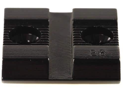 Weaver Standard Top Mount Aluminum Scope Base - Gloss Black - #28 - FRONT/REAR Scope Base on Select Models