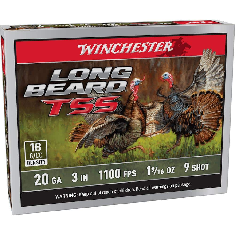 Winchester Long Beard TSS Shotshells 20ga. 3" 1-9/16oz 1100 fps #9 5/ct