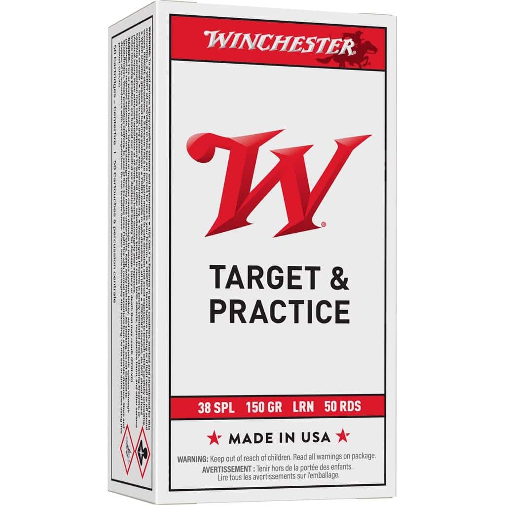 Winchester USA Handgun Ammunition .38 Spl 150 gr LRN 50/ct