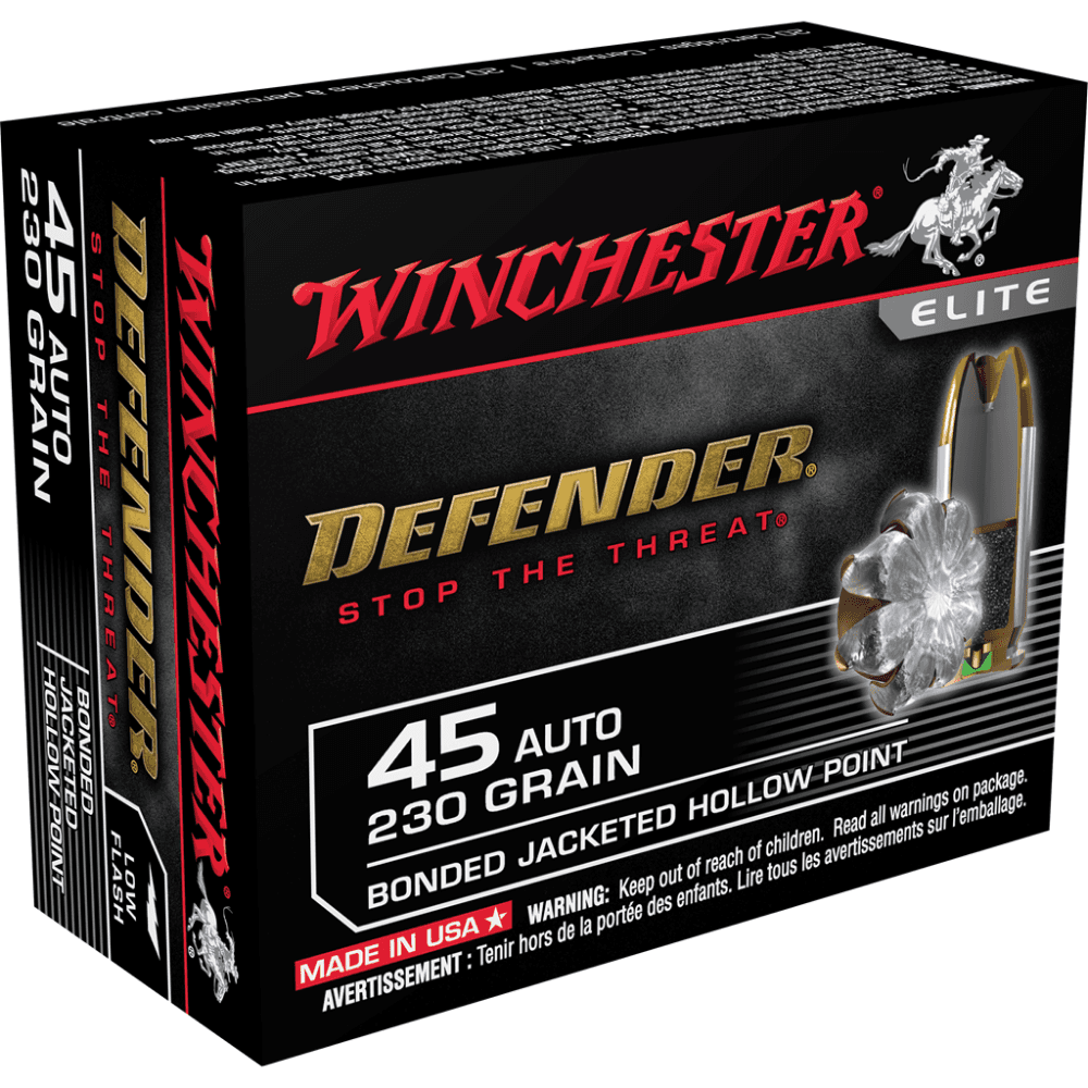 Winchester PDX1 Defender Handgun Ammunition .45 ACP 230 gr. JHP 920 fps 20/ct