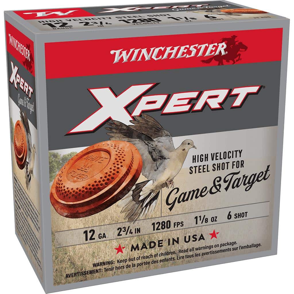 Winchester Xpert Steel Shotshells 12 ga 2-3/4" 1-1/8 oz 1280 fps #6 25/ct