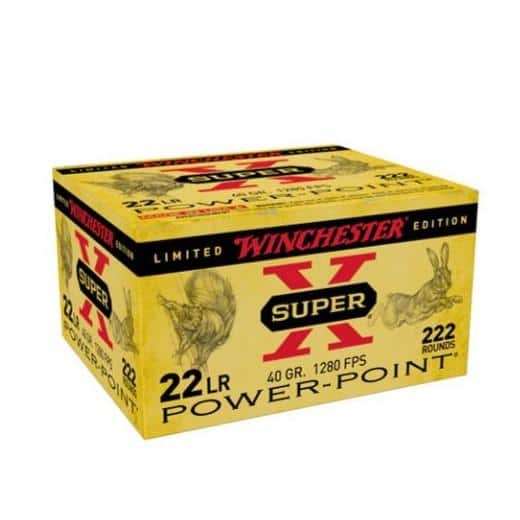 Winchester Super-X Rimfire Ammunition .22 LR 40 gr. CP-HP 1280 fps 222/ct