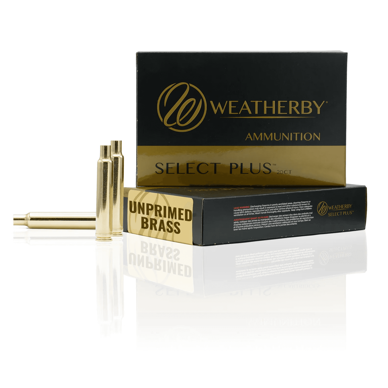 Weatherby Unprimed Brass Rifle Cartridges 20/ct .300 Wby