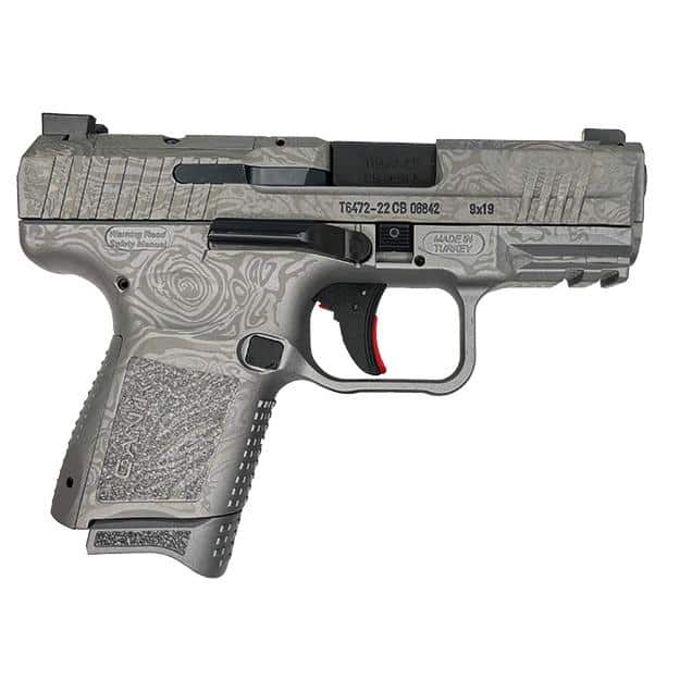 Century Arms Canik TP9 Elite SC 9mm Luger 12rd Magazine 3.5" Barrel Damascus Silver w/Full Kit - BLEMISHED
