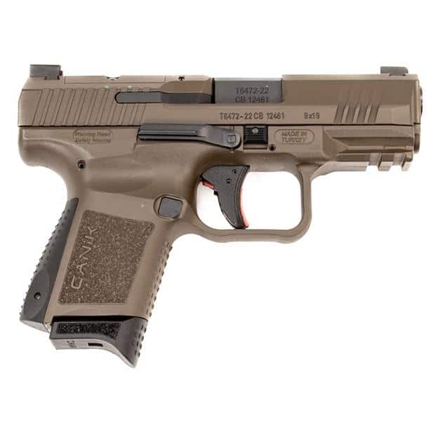 Century Arms Canik TP9 Elite SC 9mm Luger 12rd Magazine 3.5" Barrel Patriot Brown w/Finger Extension- BLEMISHED