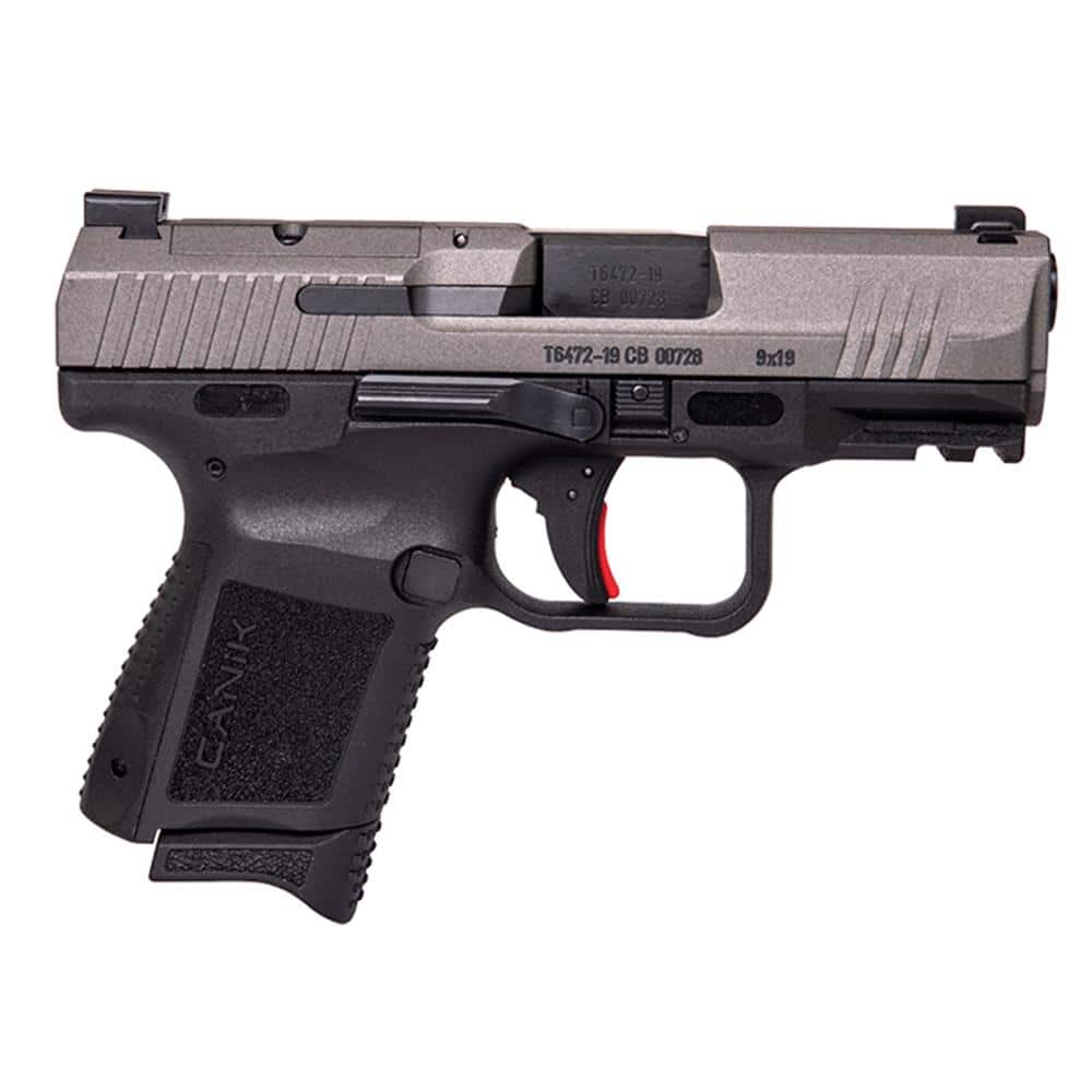Century Arms Canik TP9 Elite SC 9mm Luger 12rd (1) & 15rd (1) Magazines 3.5" Barrel Tungsten Slide/ Black Grip
