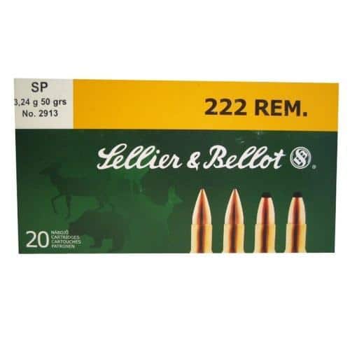 Sellier & Bellot Rifle Ammunition .222 Rem 50 gr SP - 20/box