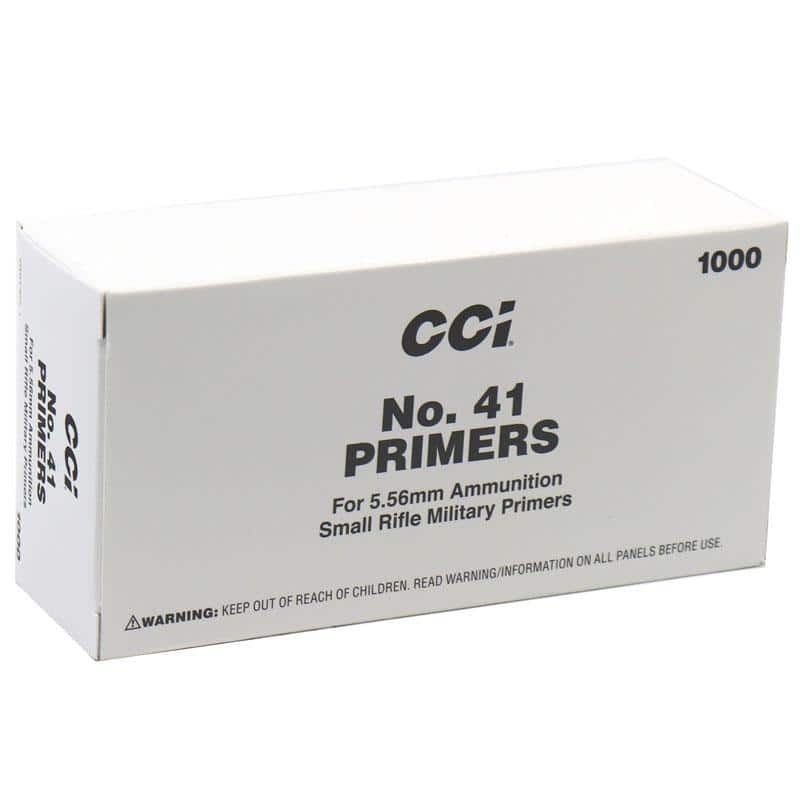 CCI Standard Primers #41 (Small) 5.56mm Military / NATO Sensitivity 1000/ct