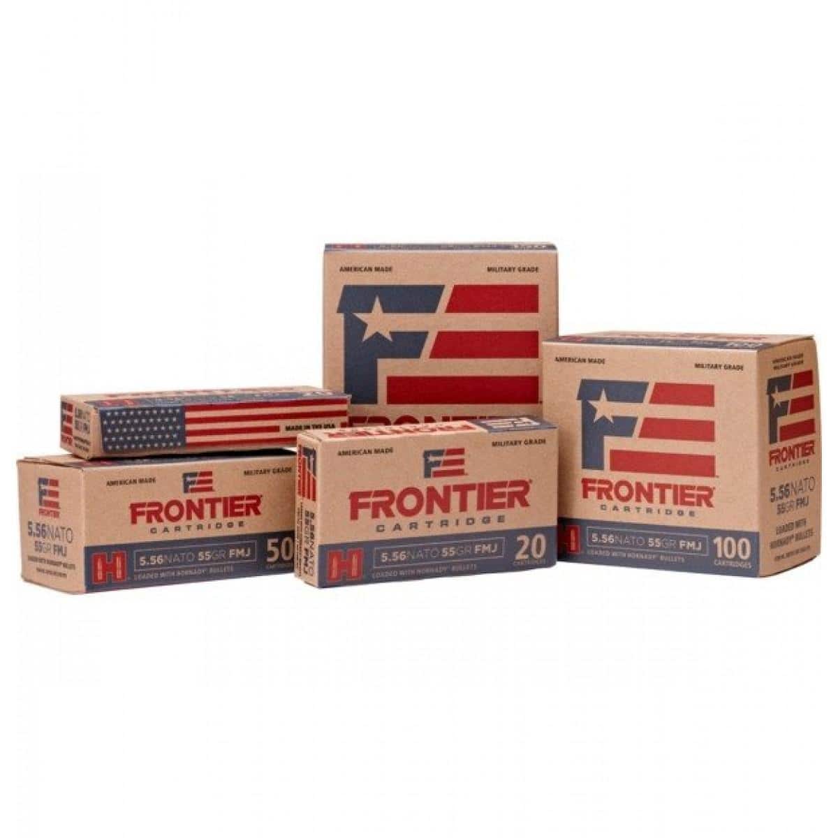 Hornady Frontier NATO Rifle Ammunition 5.56mm 62 gr FMJ 500/ct Case (25-20/ct Boxes)