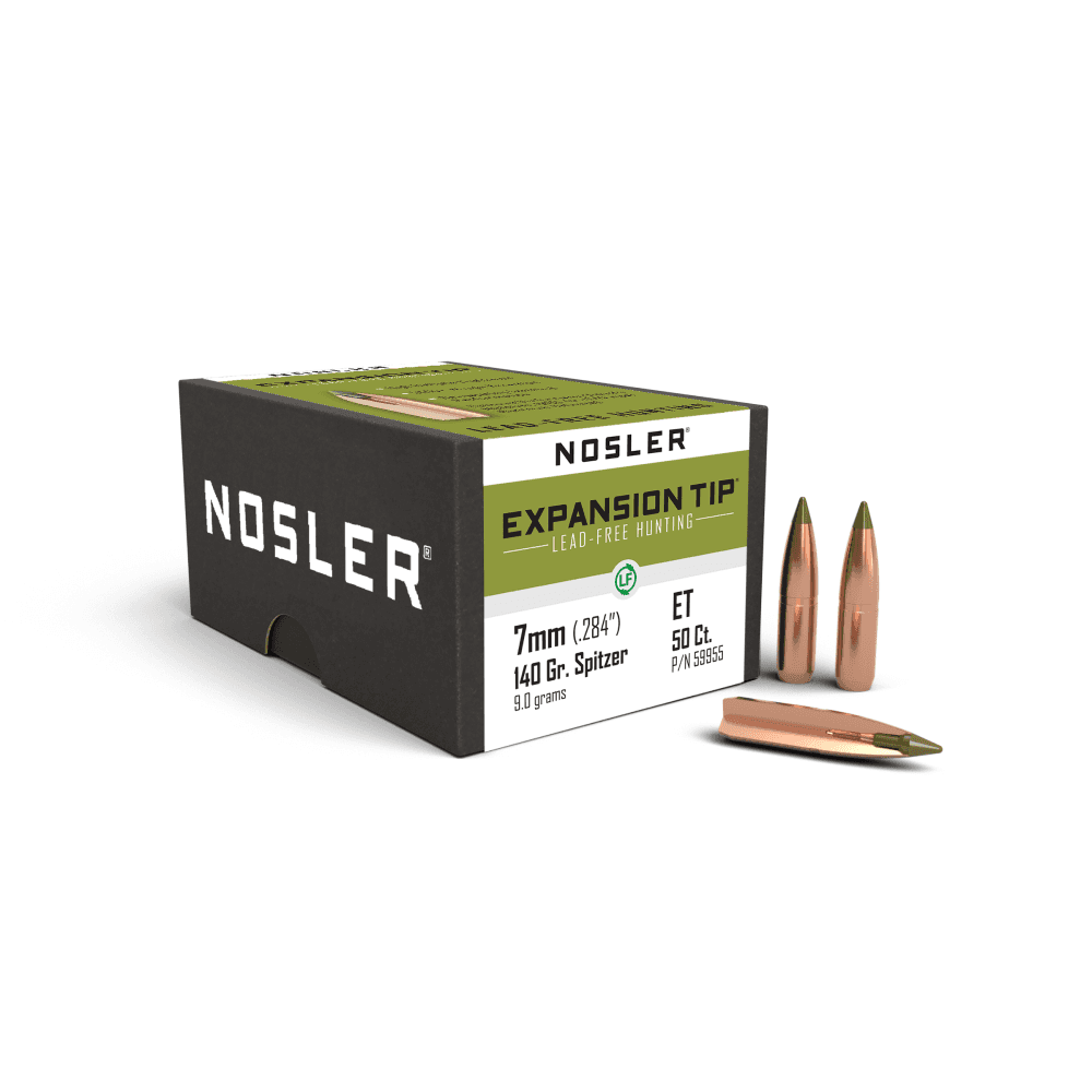 Nosler E-Tip Lead-Free Hunting Rifle Bullets 7mm .284" 140 gr SPTZ E-TIP 50/ct