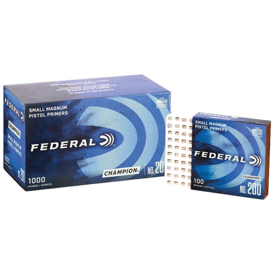 Federal Premium Champion Centerfire Primers Mag Small Pistol 1000/ct