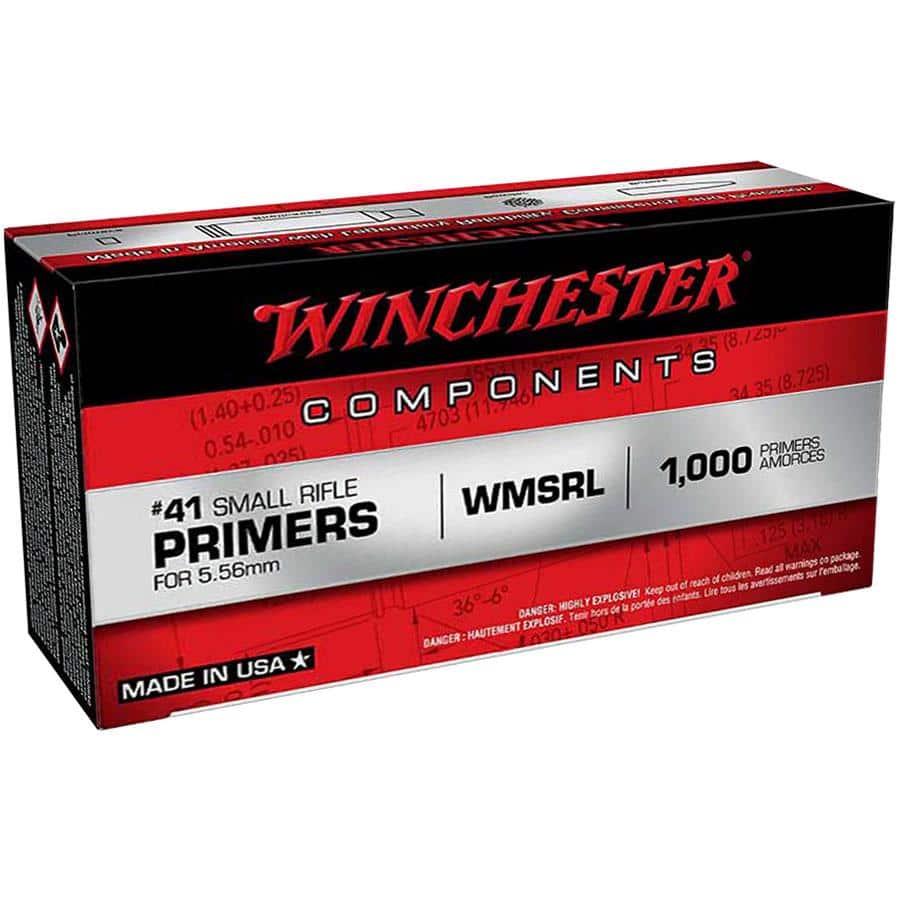 Winchester #41 WMSRL Primers for 5.56 | AR-15 Primers 1000/ct