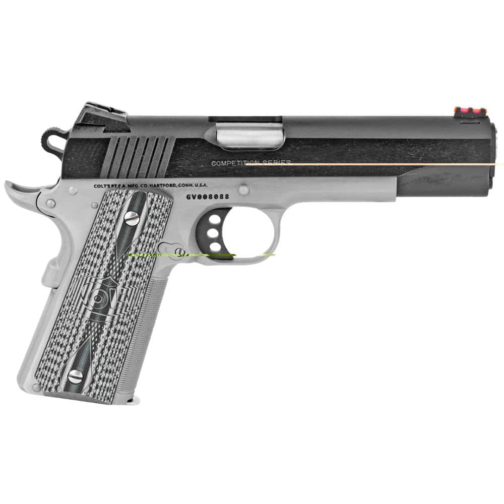 Colt Competition 1911 Handgun .45 ACP 8rd Magazine 5" Barrel Two-Tone Stainless Black