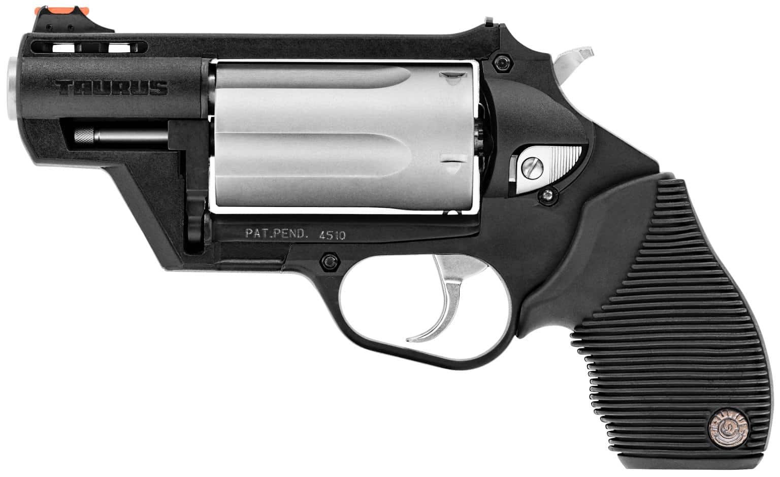 Taurus Judge Public Defender Polymer Handgun .45 Colt/.410 ga 5rd Capacity 2.5" Barrel Black Frame Stainless Cylinder