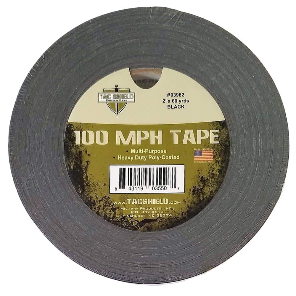 Tacshield 100 MPH Heavy Duty Tape 60 Yards Black