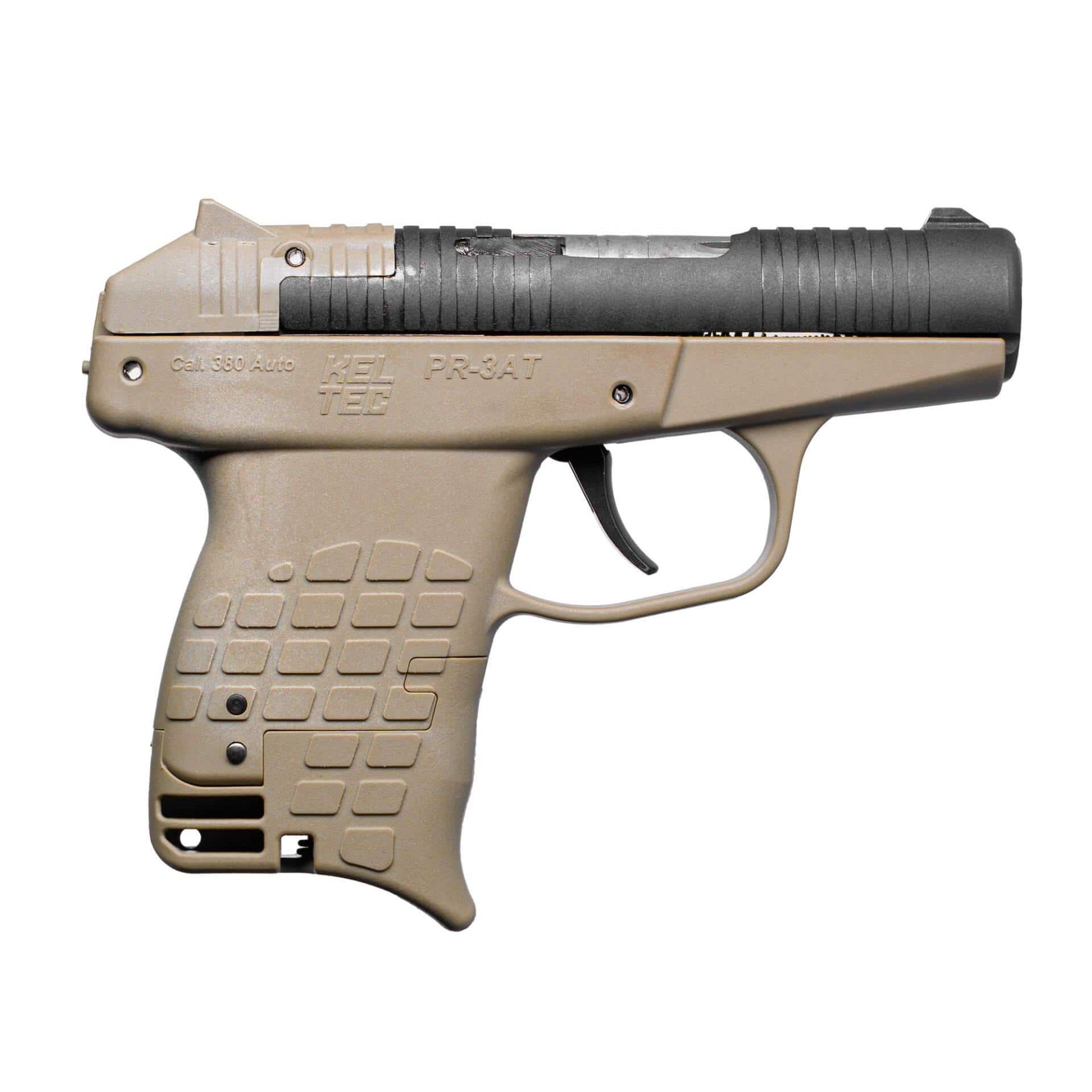 Kel-Tec PR3AT Handgun .380 Auto 10rd Capacity 2.85" Barrel Tan Small Grip