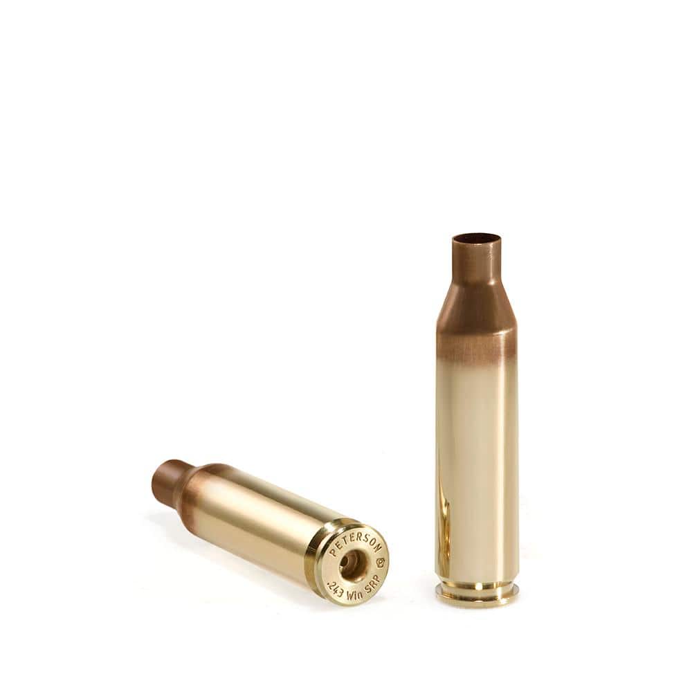 Peterson SRP(Small Rifle Primer) Unprimed Brass 243 Win - 50/ct