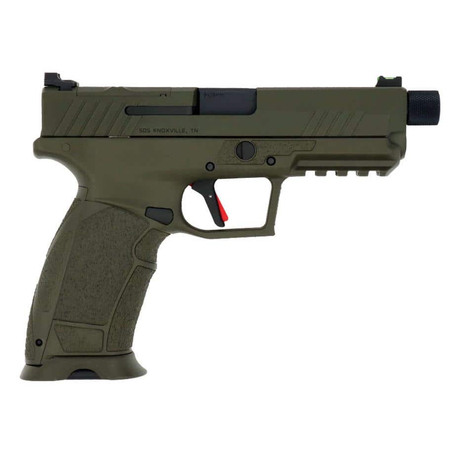 Tisas PX-9 Gen 3 Duty-TH Handgun 9mm Luger 18 & 20rd Magazines 4.69" Barrel OD Green