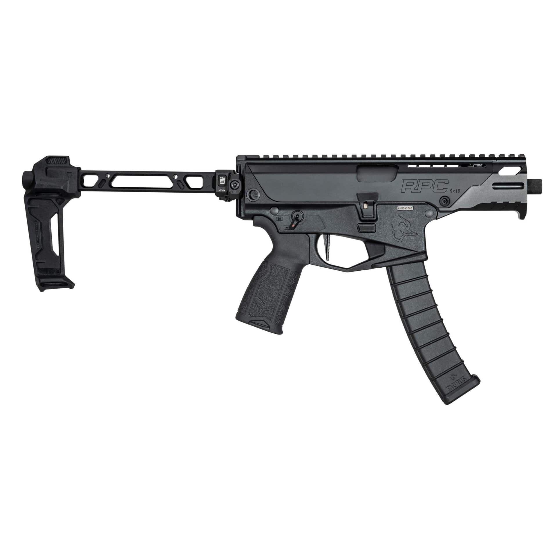 Taurus RPC Pistol 9mm Luger 10rd Magazines(2) 4.5" Threaded Barrel Black SI Brace