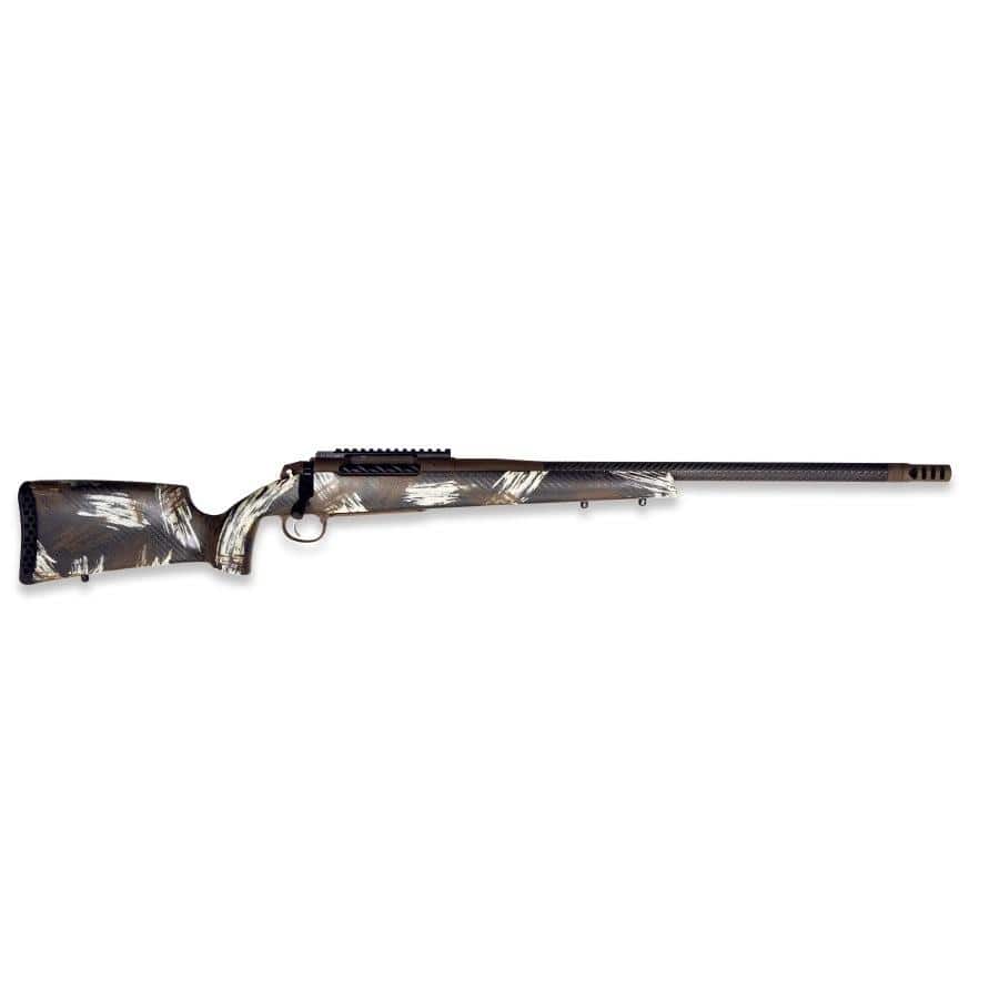 Weatherby 307 Alpine CT Rifle 22 Creedmoor 4rd Capacity 18'' Threaded Barrel w/2'' Brake Carbon Fiber w/ WYO Brown Sponge Pattern
