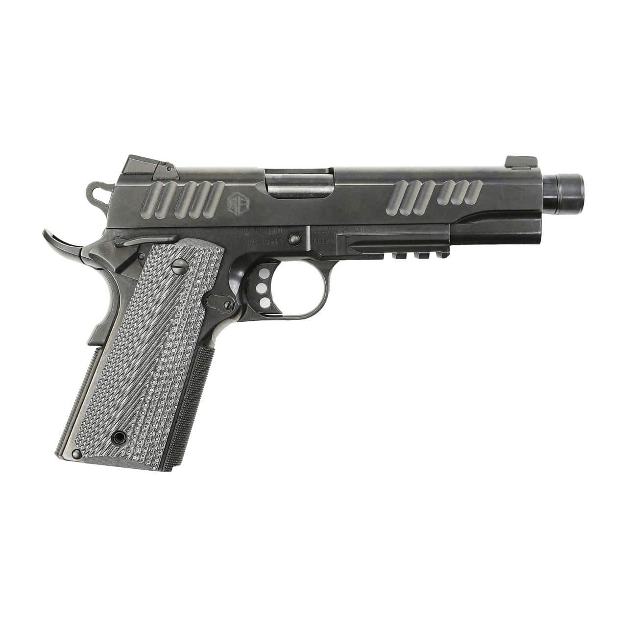 Alpha Foxtrot AF1911-Enhanced Handgun .45 Auto 8rd(2) Magazines 5" Threaded Barrel DLC Black