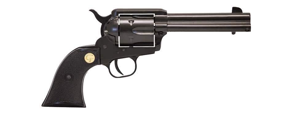 Chiappa SAA 1873 Handgun .17HMR 6rd Capacity 4.75" Barrel Blued Black Plastic Grips