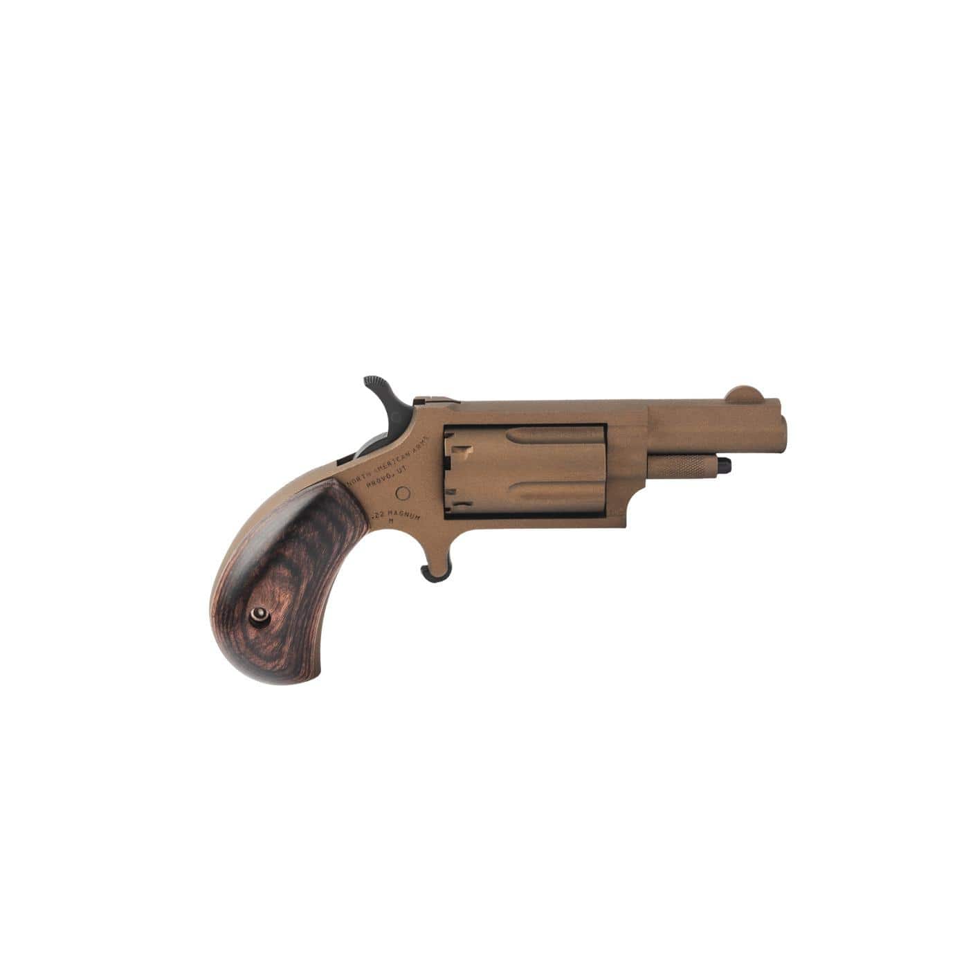 NAA Bootlegger Handgun .22 WMR 5rd Capacity 1.63''Barrel Burnet Bronze Finish w/Dark Walnut Grips